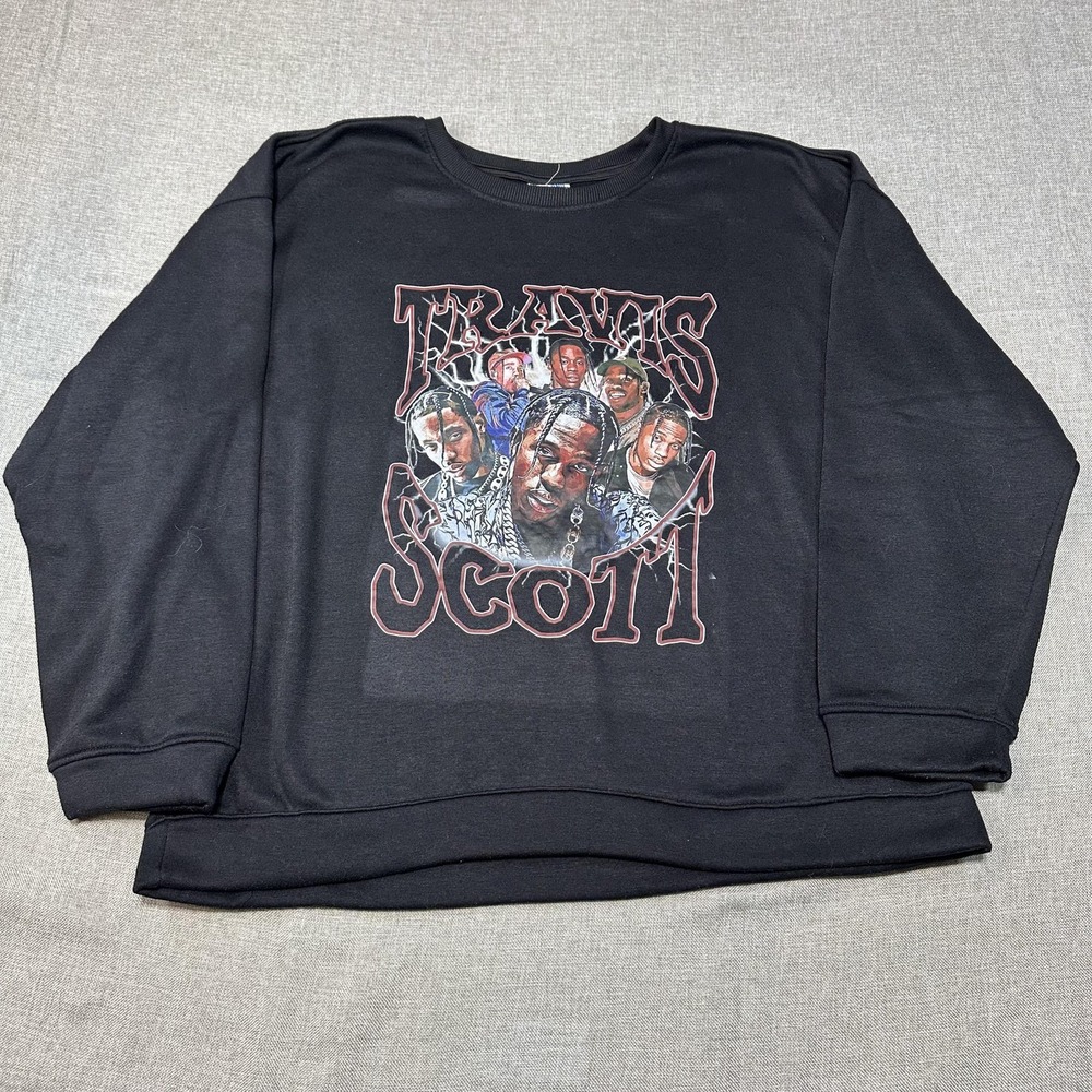Highland Originals Sweatshirt Mens 2XL Black Travis Scott Graphic Pullover